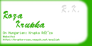 roza krupka business card